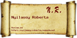 Nyilassy Roberta névjegykártya